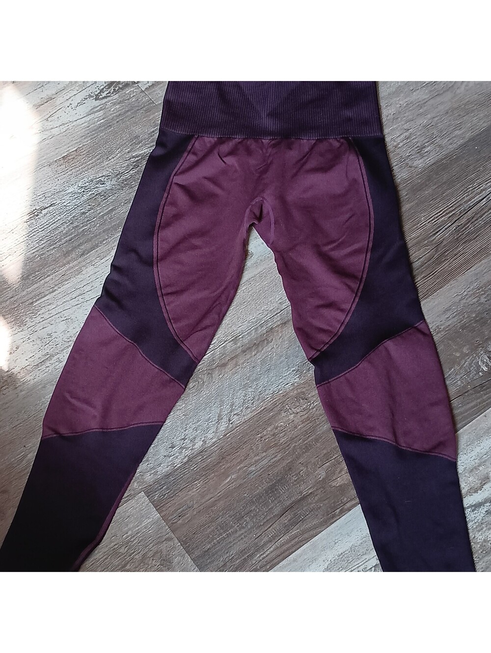 ThirdLove High Rise Purple Flex Seamless Compression Leggings L Nylon Blend EUC